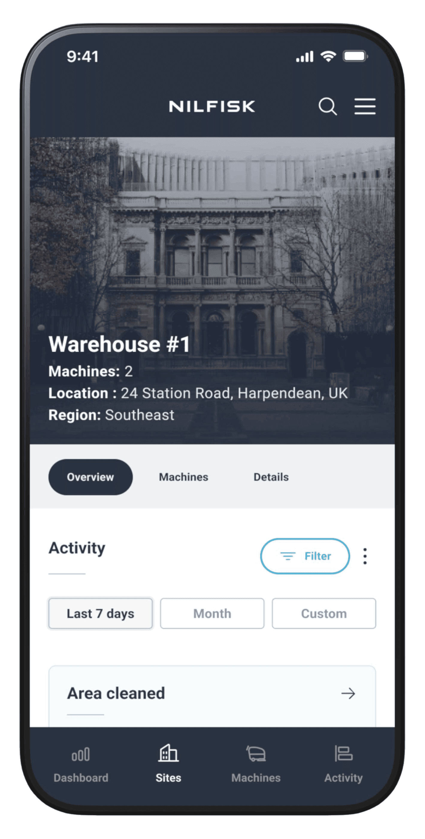 Nilfisk My Fleet screen 3