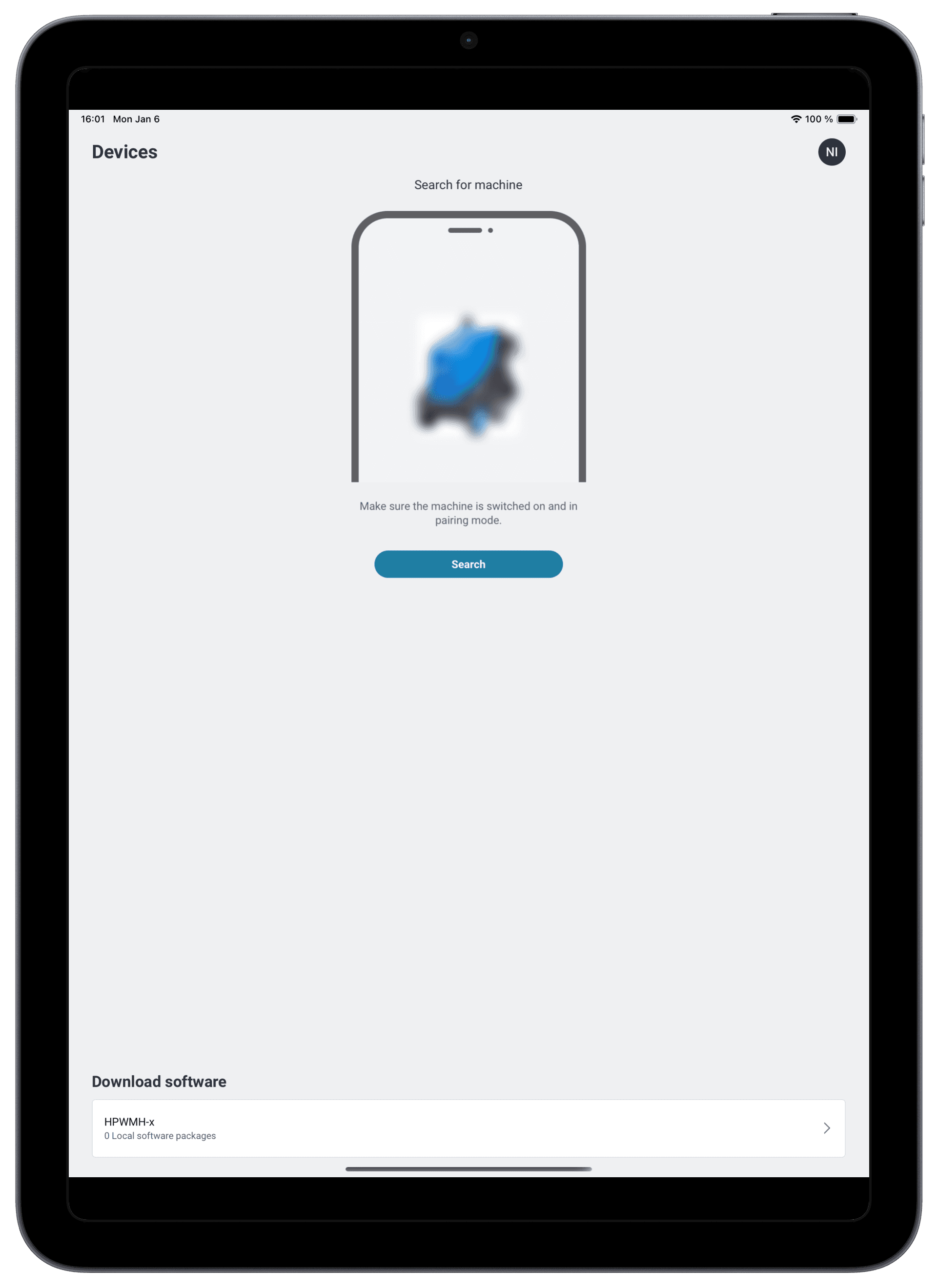 Nilfisk Service Tool screen 4